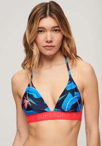 Superdry Triangle Bikini Top in Blue