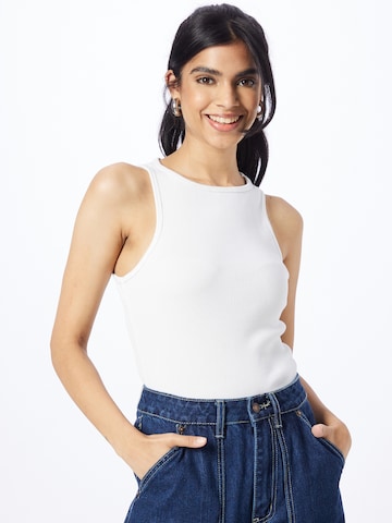 Nasty Gal Top in White: front