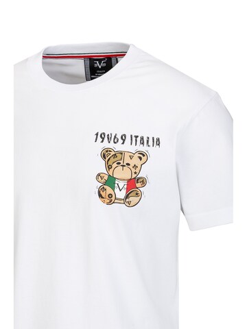 T-Shirt 'RAFAEL ITALIAN TEDDY' 19V69 ITALIA en blanc