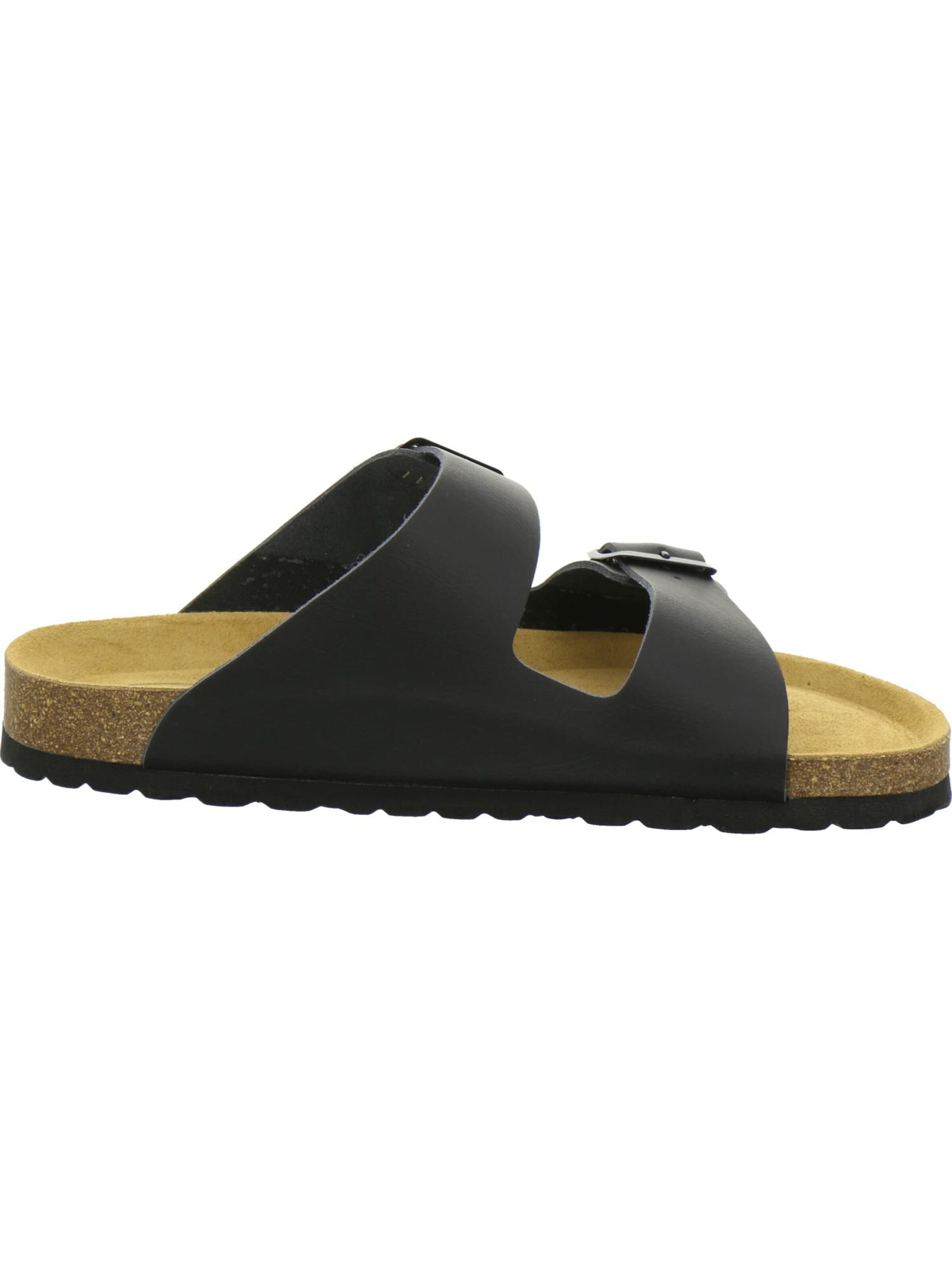 Mule 'Pantoletten Herren Zweischnaller schwarz Glattleder' AFS-Schuhe en noir