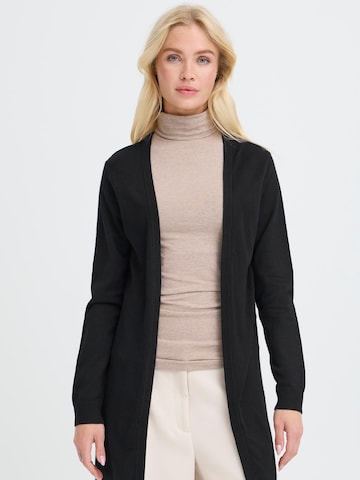Oxmo Gebreid vest ' OXAIDA LONG ' in Zwart