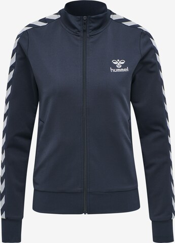 Hummel Athletic Zip-Up Hoodie 'Nelly' in Blue: front