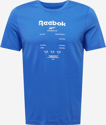 Tricou funcțional de la Reebok pe albastru: față
