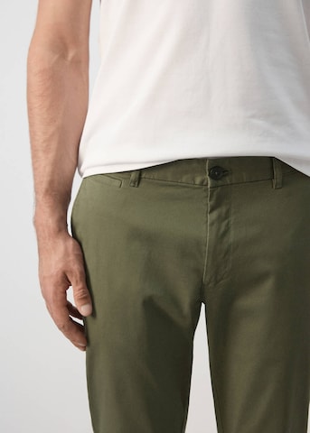 MANGO MAN Slim fit Chino Pants 'Prato' in Green