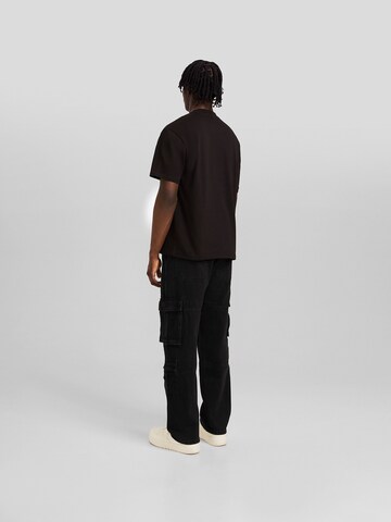 Bershka Loosefit Cargo farmer - fekete