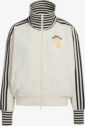 ADIDAS ORIGINALS - Sudadera con cremallera en blanco: frente