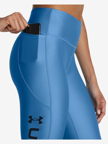 UNDER ARMOUR Skinny Sporthose 'HeatGear' in Blau
