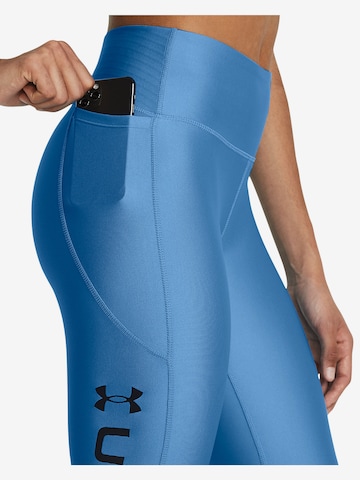 UNDER ARMOUR Skinny Sporthose 'HeatGear' in Blau