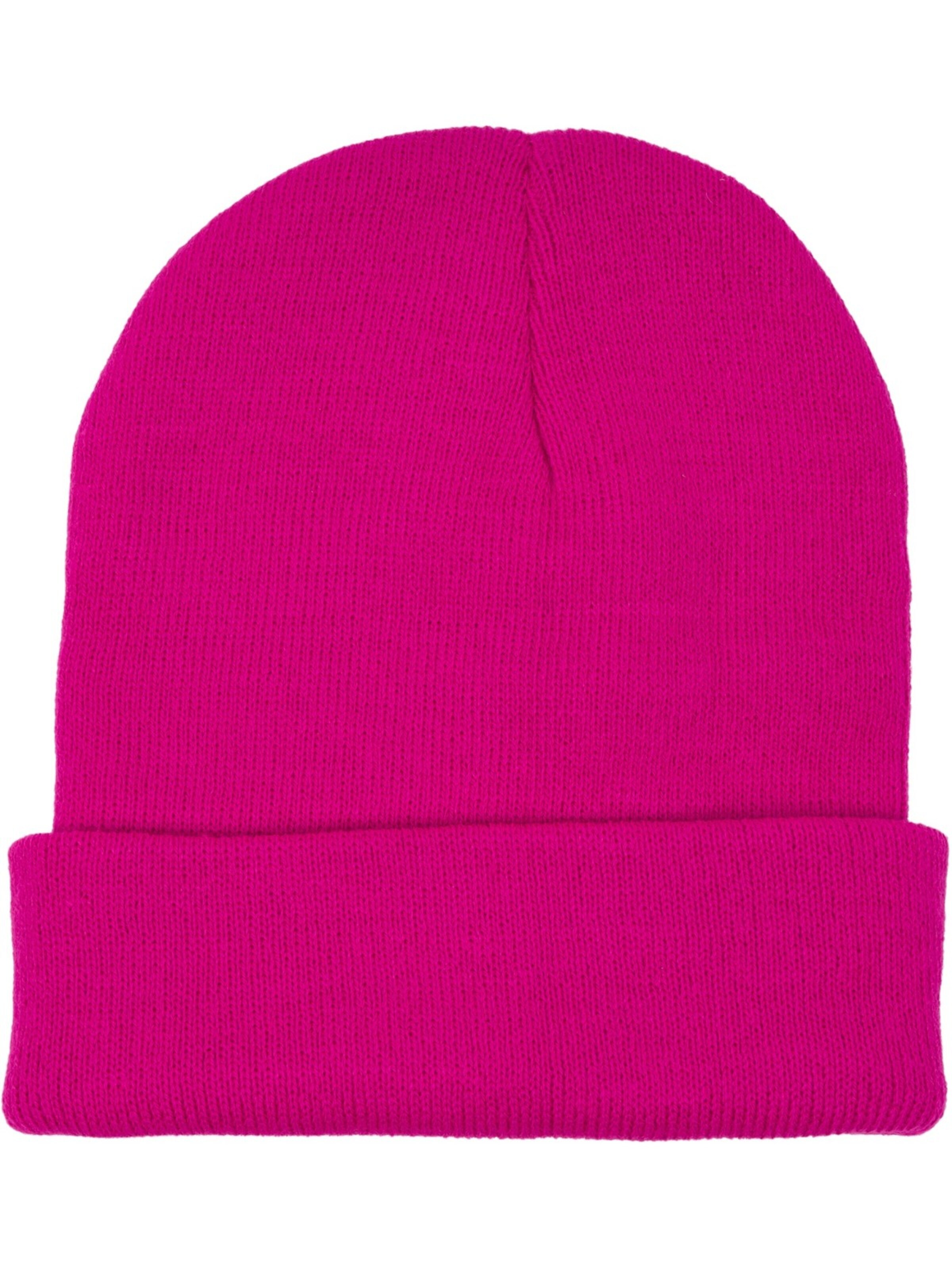 styleBREAKER Beanie 'Kinder Strickmütze mit Krempe' in Pink