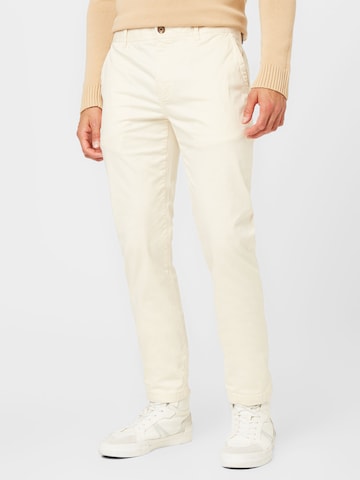 smėlio SCOTCH & SODA Prigludęs „Chino“ stiliaus kelnės 'Mott': priekis