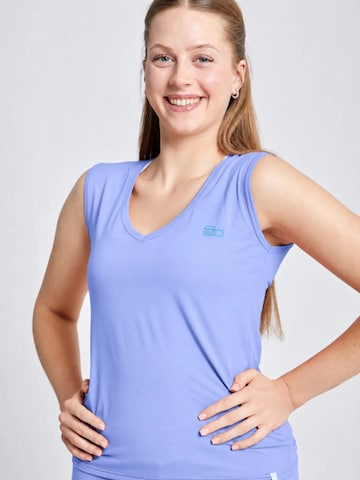 SPORTKIND Sports top 'Loose Fit V-Neck' in Purple: front
