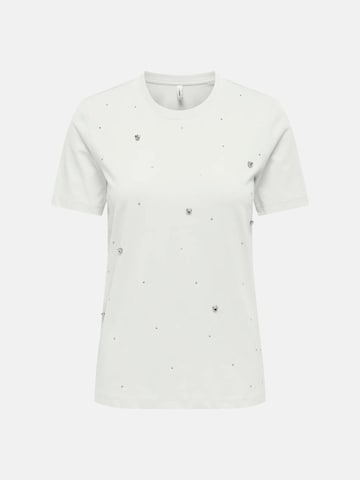ONLY T-shirt 'STONE' i vit: framsida