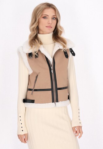 DreiMaster Vintage Vest in Beige: front
