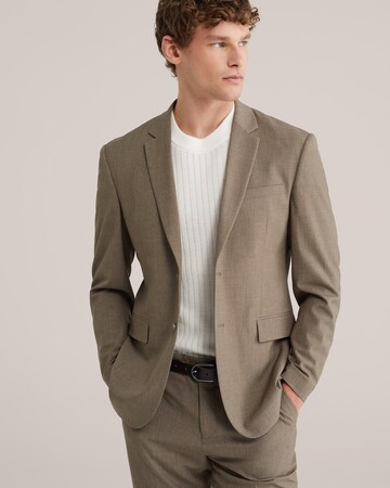 WE Fashion Слим Пиджак в Серый: спереди