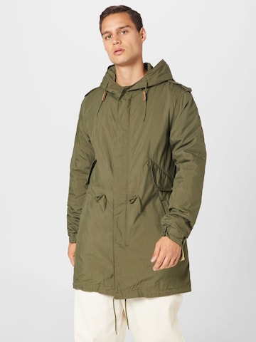 Brandit Between-seasons parka 'M51 US' in Green: front