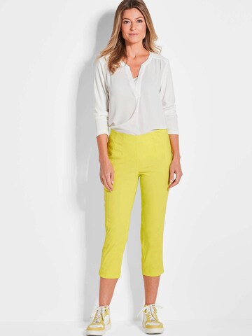 Coupe slim Pantalon 'Louisa' Goldner en vert