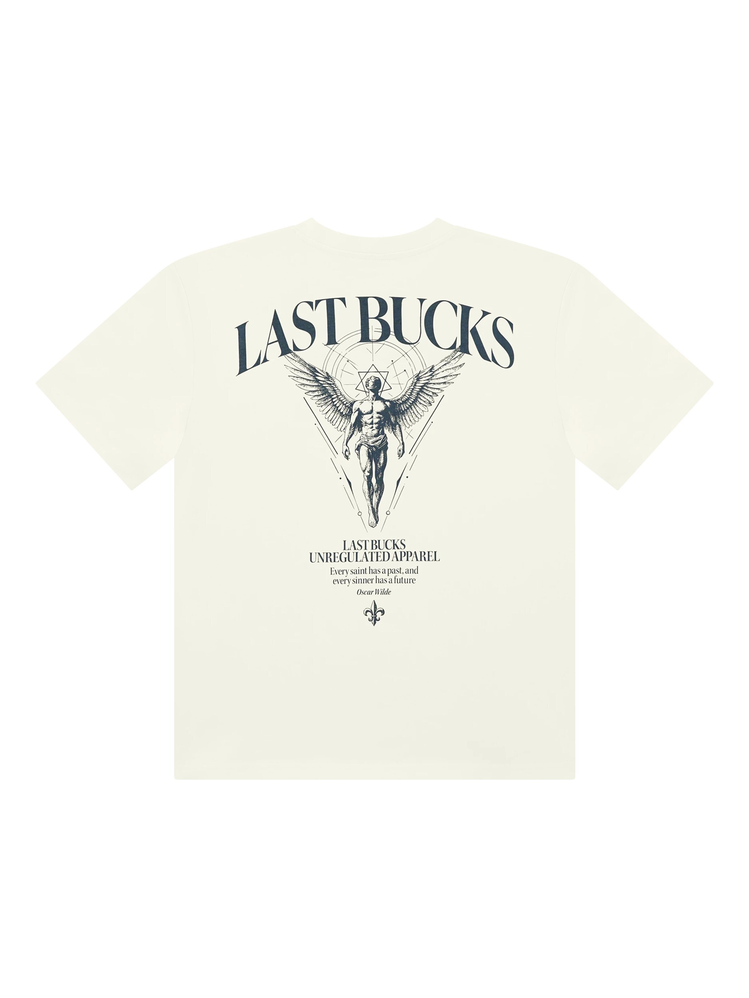 Last Bucks Shirt 'Last Bucks | Sinner & Saint Tee' in White