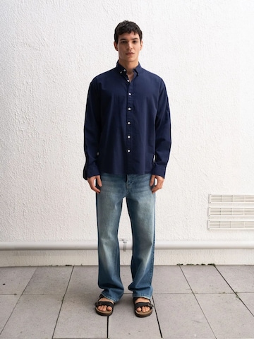Giesto Overhemd in Blauw: voorkant