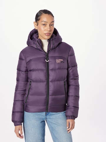 Superdry Zimní bunda – fialová: přední strana