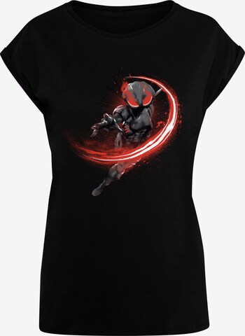 ABSOLUTE CULT Shirt 'Aquaman - Black Manta Flash' in Zwart: voorkant