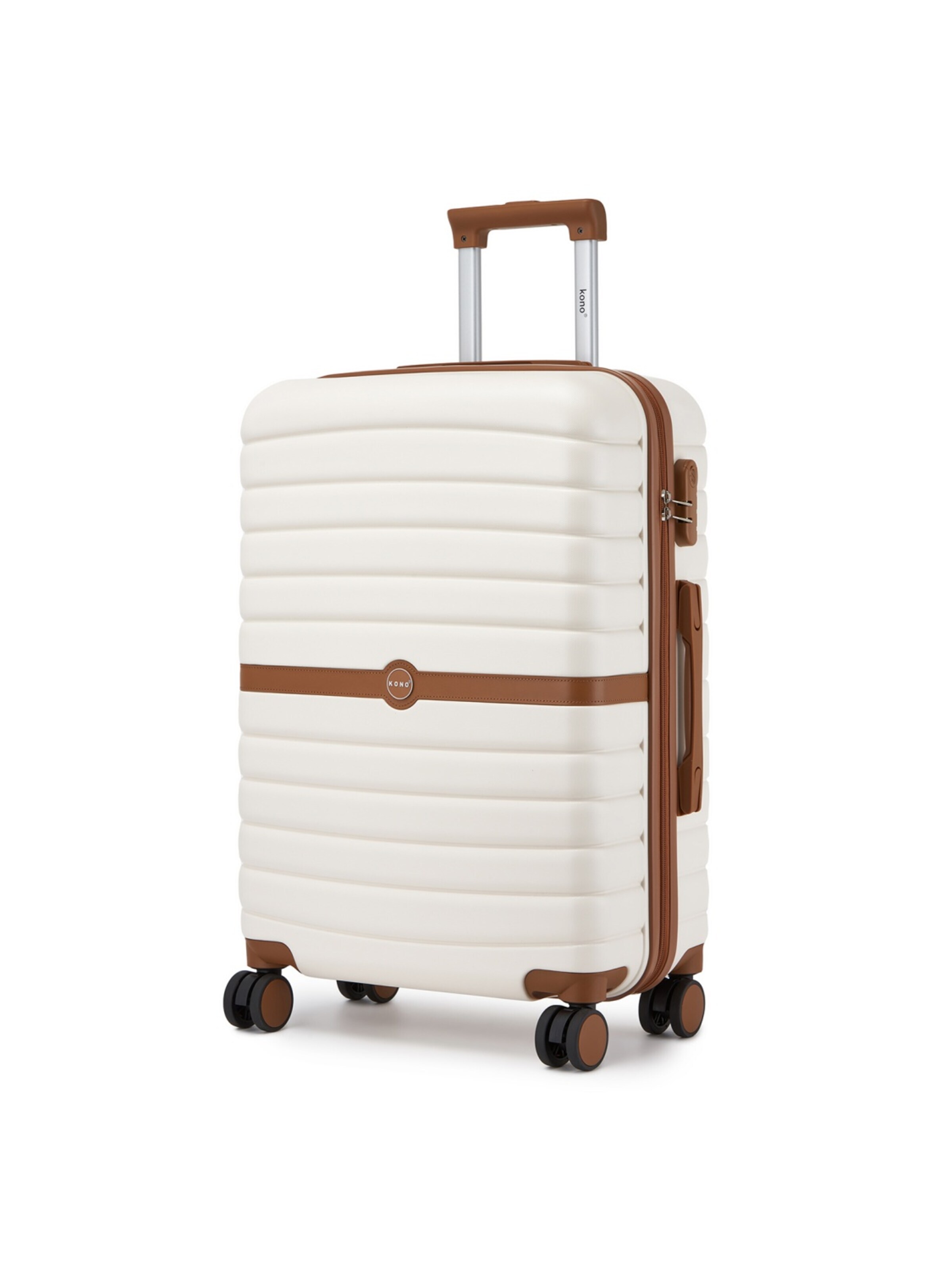 Kono Suitcase '28 Zoll Hartschalen-Trolley aus ABS und PC, Reisekoffer mit den Maßen 50,50 × 29,00 × 76,50 cm für Langreisen' in Brown