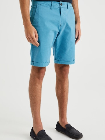 WE Fashion Slimfit Chino in Blauw: voorkant