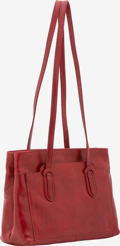 Borsa a spalla 'Borsa a Spalla Donna Vera Pelle Vacchetta - Chiusura Zip' di I Fratelli in rosso: frontale