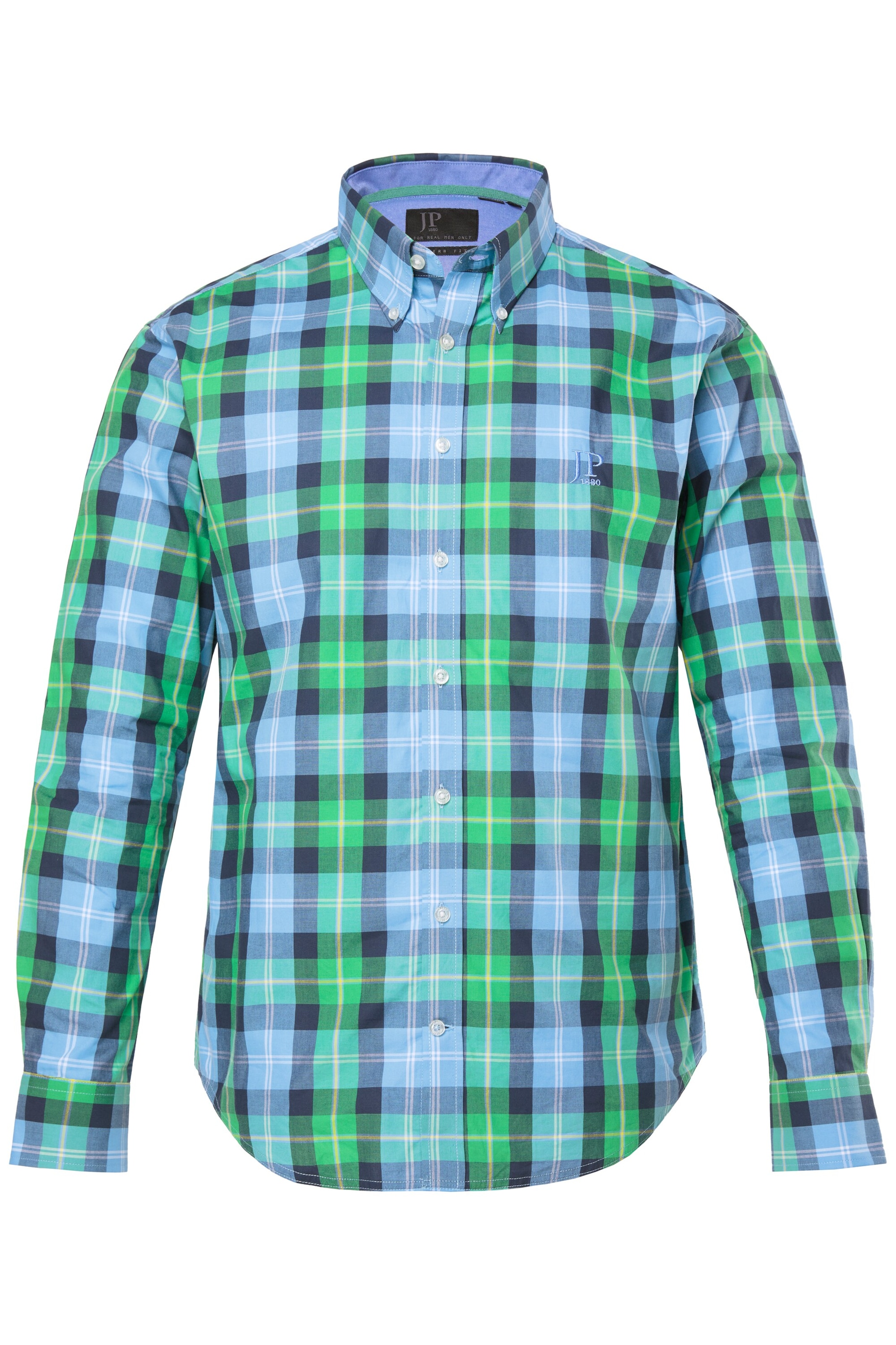 JP1880 Regular fit Overhemd in Groen: voorkant