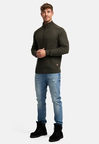 INDICODE JEANS Trui ' Lokant ' in Groen