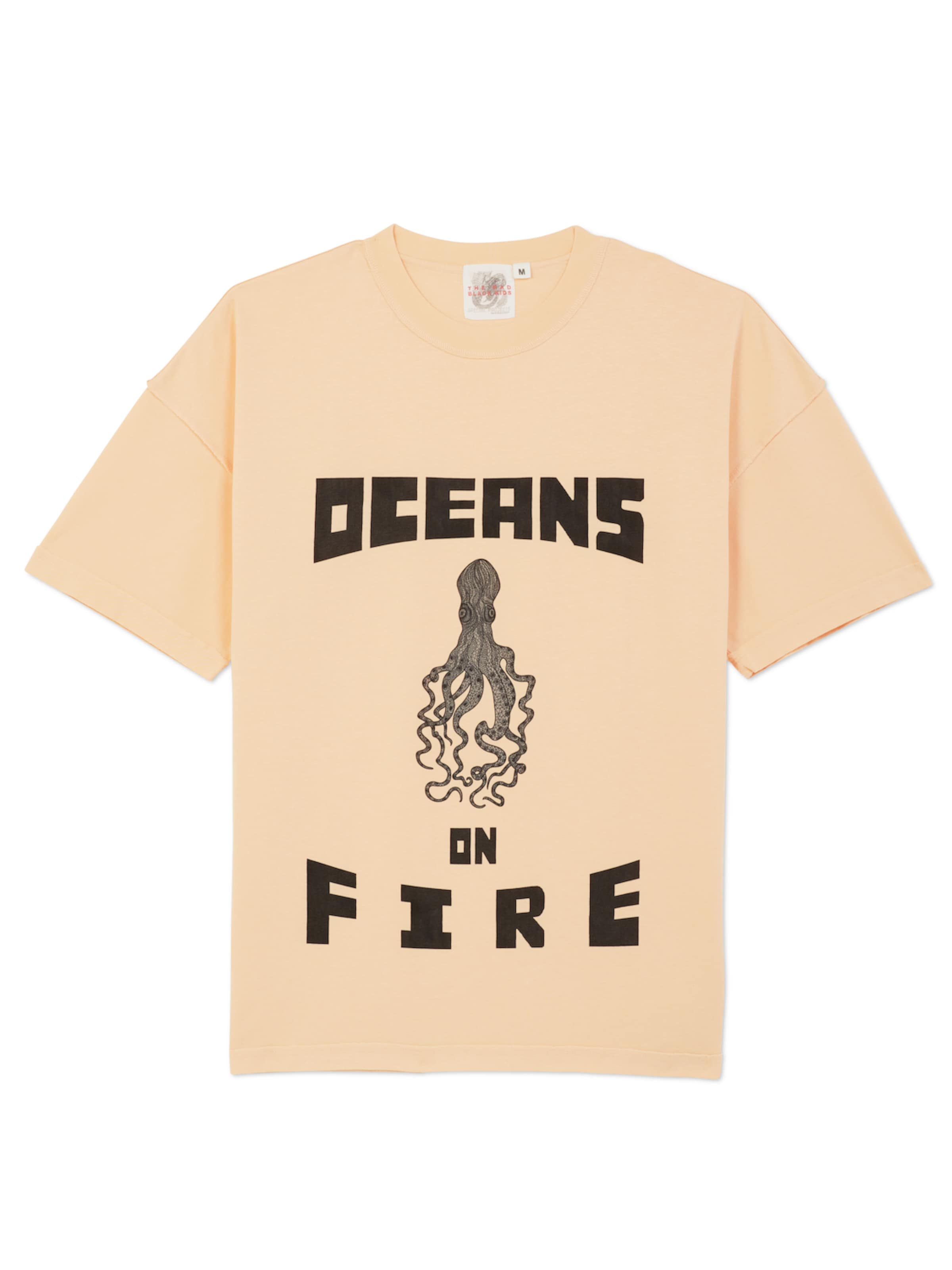 The Rad Black Kids - Camiseta 'Oceans on Fire T-shirt Peach' en naranja: frente