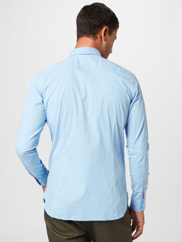 BOSS Orange Slim fit Overhemd 'Magneton' in Blauw