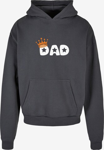 Merchcode Sweatshirt 'Fathers Day - King Dad' in Grijs: voorkant