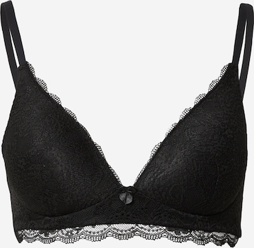 Cotton On Body Triangle Bra in Black: front