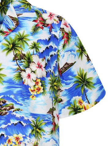 Pacific Legend Regular fit Button Up Shirt 'Welle' in Blue