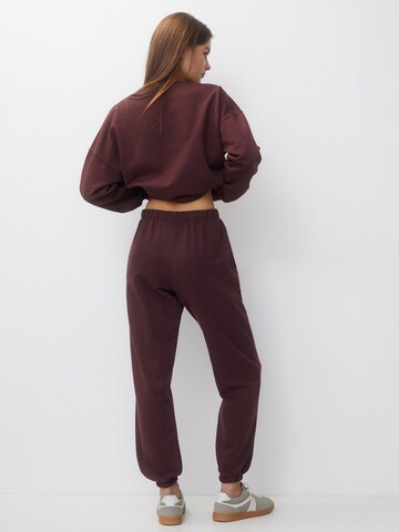 Pull&Bear Normalny krój Spodnie w kolorze fioletowy