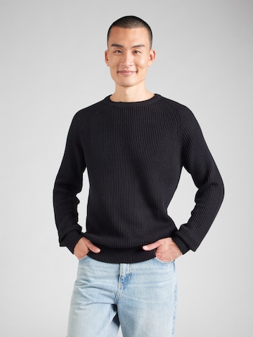 JACK & JONES Tröja 'JJPANNEL' i svart: framsida