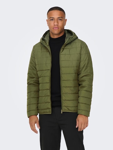 Only & Sons Between-Season Jacket 'Bron' in Green: front