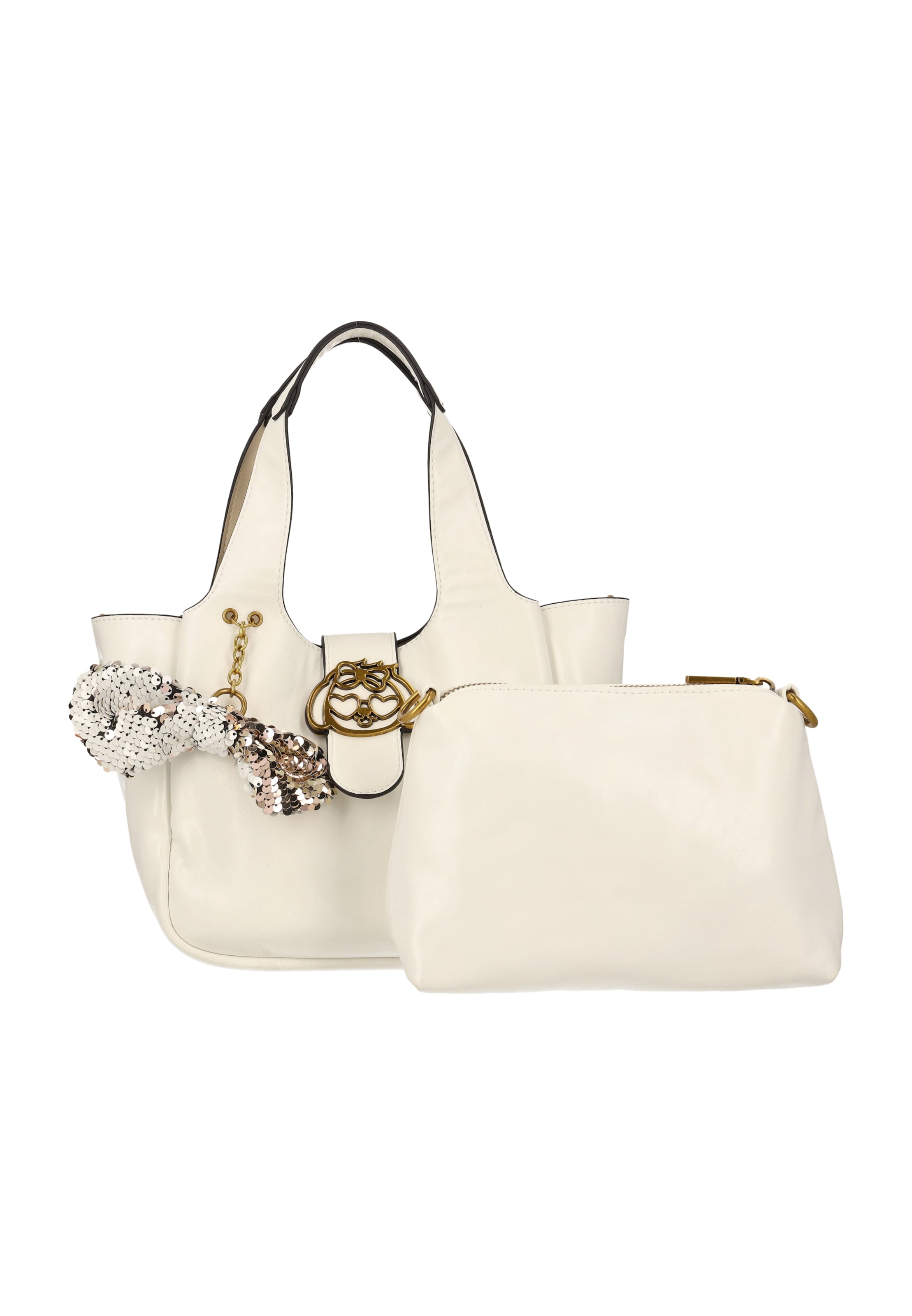 MYMO - Bolso de mano 'Pop Eyetheme' en blanco