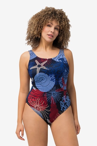 Ulla Popken T-shirt Swimsuit in Blue: front