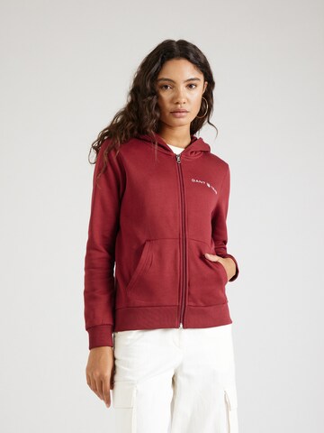 GANT Sweat jacket in Red: front