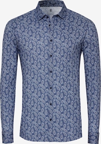 DESOTO Slim fit Overhemd in Blauw: voorkant