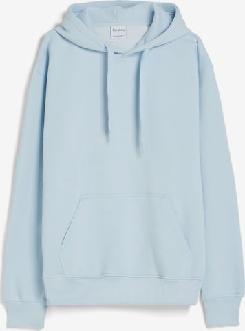 Sweat-shirt Bershka en bleu : devant