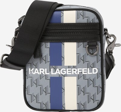 Karl Lagerfeld Mala de ombro 'KLASSIK' em azul cobalto / cinzento / preto / branco, Vista do produto