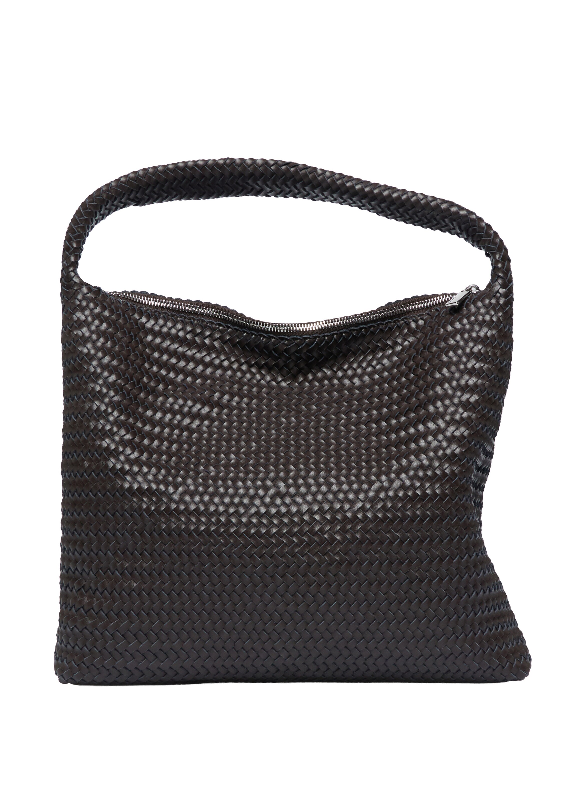COMMA Shoulder Bag in Brown: front