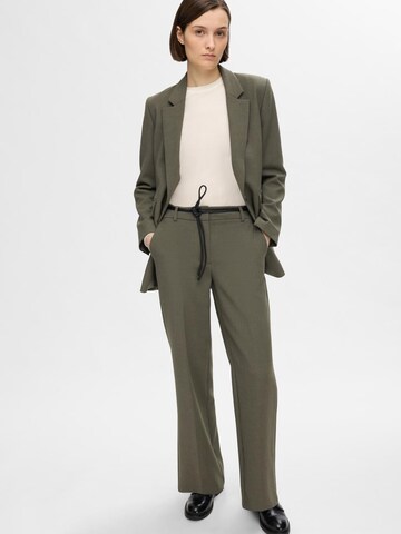 SELECTED FEMME Wide leg Pantalon 'SLFRita' in Groen