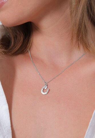 ELLI Kett 'Hufeisen und Kleeblatt', värv Hõbe: eest vaates