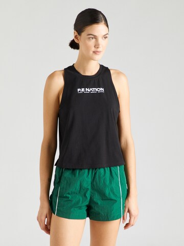 P.E Nation Sports top in Black: front
