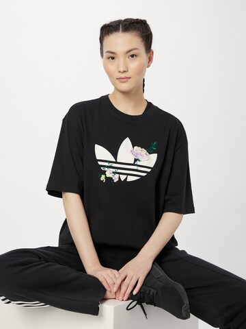 ADIDAS ORIGINALS Oversized shirt 'FLOWER' in Zwart