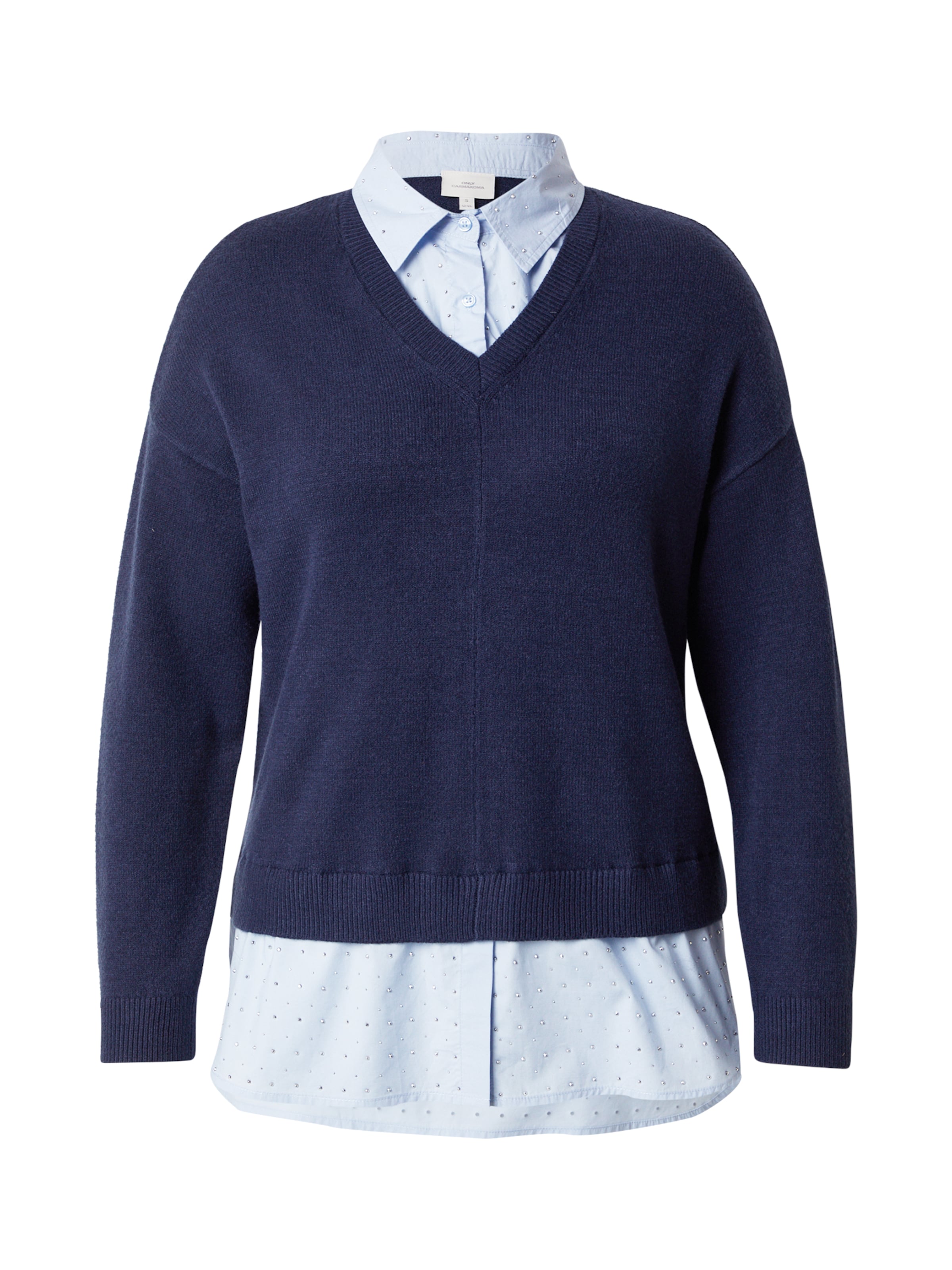 ONLY Carmakoma Sweater in Blue: front