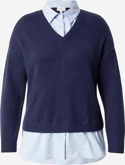 Megztinis iš ONLY Carmakoma, spalva – nakties mėlyna / šviesiai mėlyna, Prekių apžvalga